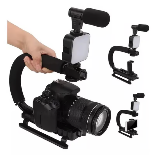 MICROFONO K9 + ESTABILIZADOR DE CAMARA