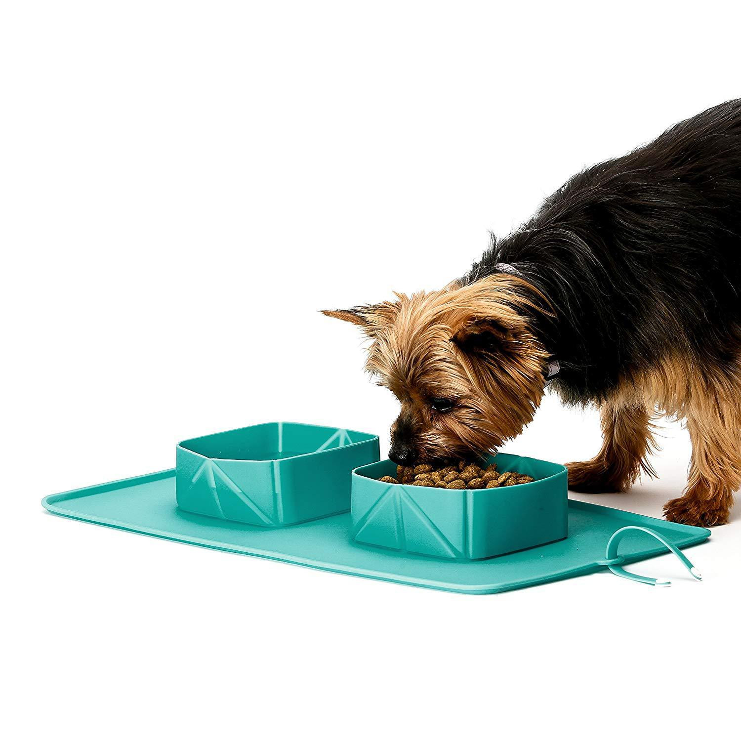 Comedero Portatil Mascotas Agua Comida